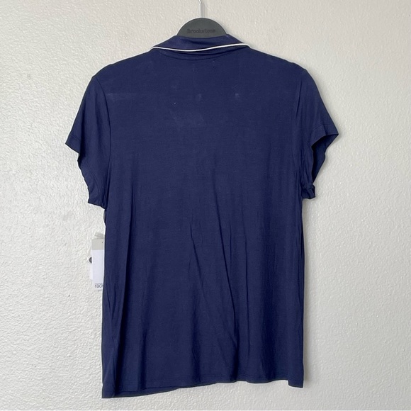 NWT Nordstrom Rack Tranquility Pajama Top in Navy Peacoat Buttons Size Small - Picture 6 of 9